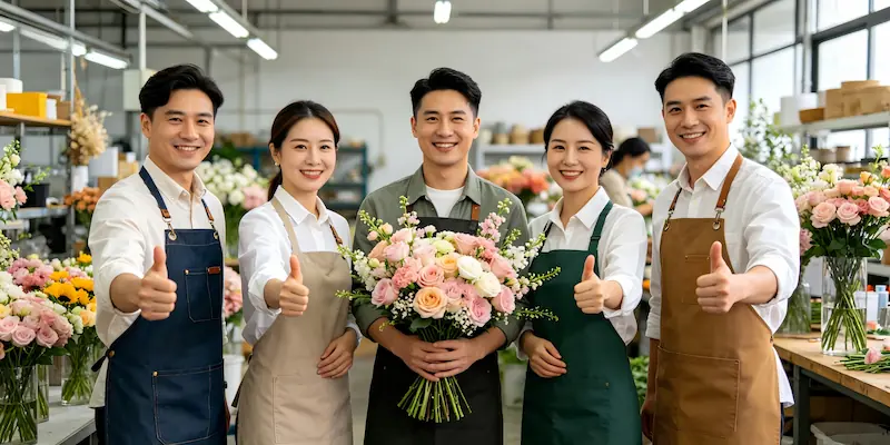 Xibo Floral wedding floral manufacturer team