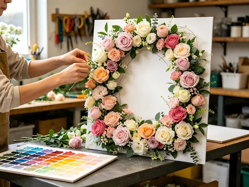 bespoke wedding floral sample making Xibo Floral