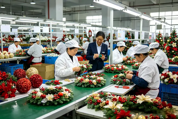 holiday decor production line quality control