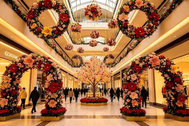 How US Mall Operator Delivered Christmas Magic with Xibo Floral's Large-Scale Holiday Decor – A Case Study