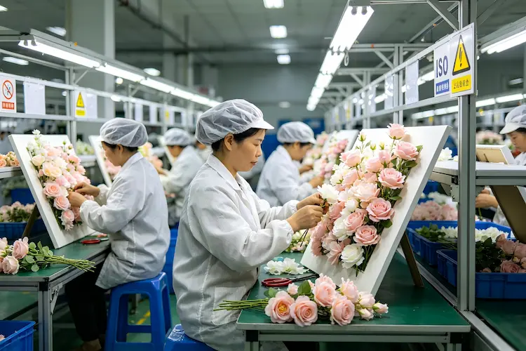 event floral production line quality control