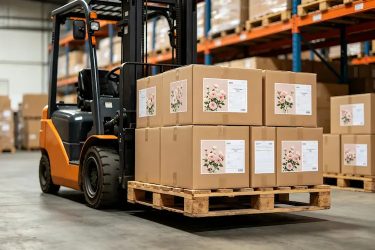 event floral panel packaging shipping