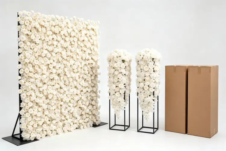 trade show floral package complete set reusable flower walls