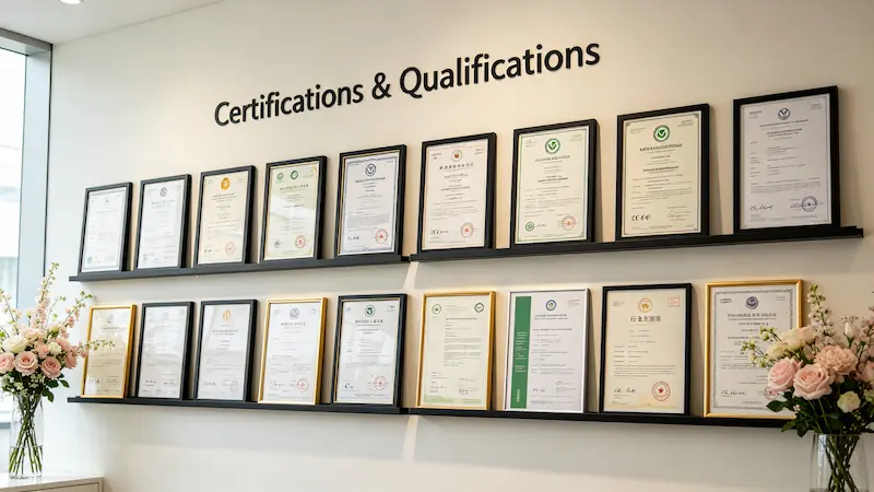 REACH certification for silk flower wall backdrop